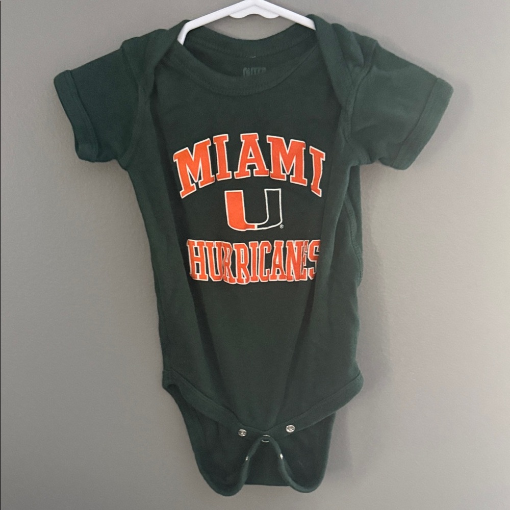 Miami Hurricanes Kids One Piece - Green